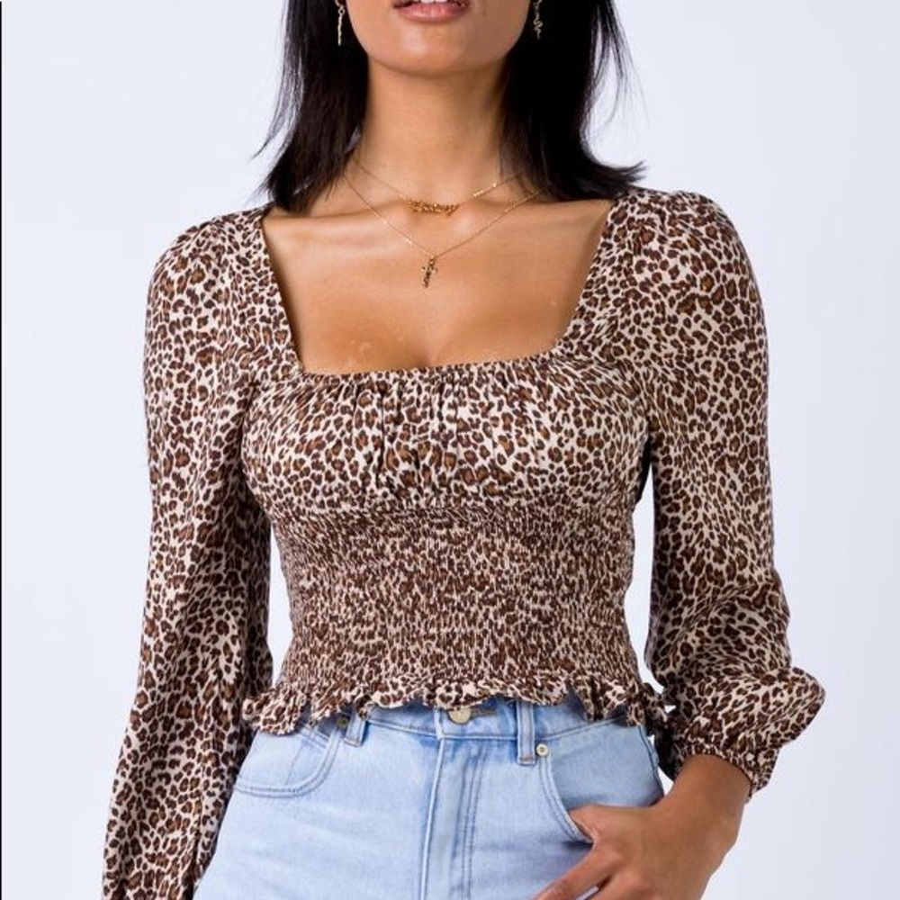 Princess Polly Malik Top Leopard